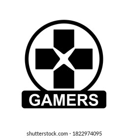 gamers logo with four buttons and black color


