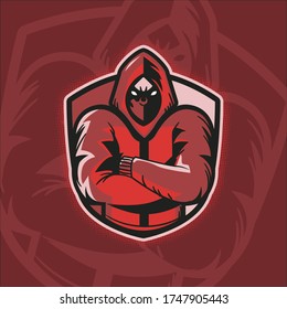 gamers mascot logo design vector with modern illustration concept style for badge  emblem and tshirt printing. gamer illustration for esport team.