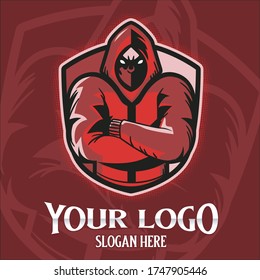 gamers mascot logo design vector with modern illustration concept style for badge  emblem and tshirt printing. gamer illustration for esport team.