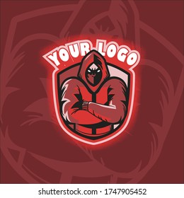 gamers mascot logo design vector with modern illustration concept style for badge  emblem and tshirt printing. gamer illustration for esport team.