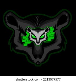 gamers mascot logo design vector with modern illustration concept style for badge, emblem and tshirt printing.rat head illustration for sport and esport team