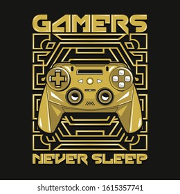  gamers typography, tee shirt graphics, vectors, hand drawn artwork