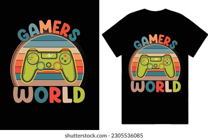 Gamers world T-shirt Design graphics