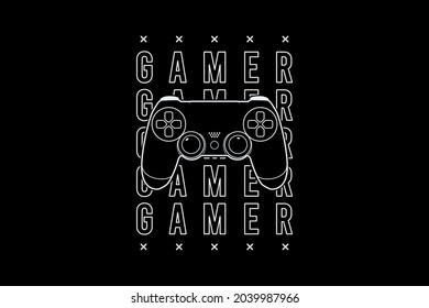 Gamer,t-shirt Merchandise Silhouette Mockup Typography [Converted]