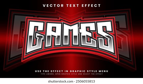 Games 3D editable Text Effect Template with Sport Style