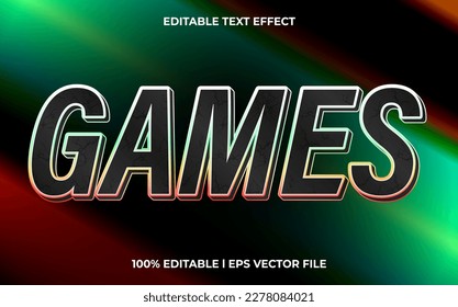 games 3d text effect and editable text, template 3d style use for game tittle