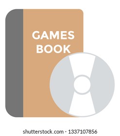 Games book icon, flat design.