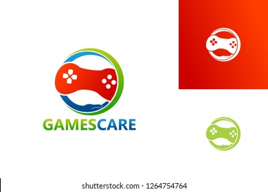 Games Care Logo Template Design Vector, Emblem, Design Concept, Creative Symbol, Icon