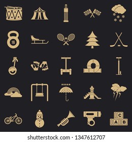Games for children icons set. Simple set of 25 games for children vector icons for web for any design