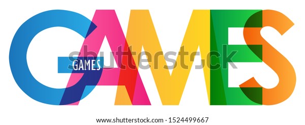 Games Colorful Vector Typography Banner Stock Vector (Royalty Free ...