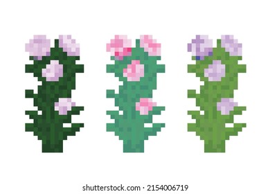 
Games Concept, Resizable Vector, Pixel art, Flowers