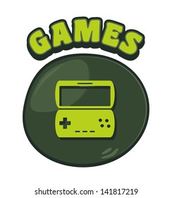 games console cartoon button five