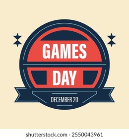 Games Day background. Vector illustration.