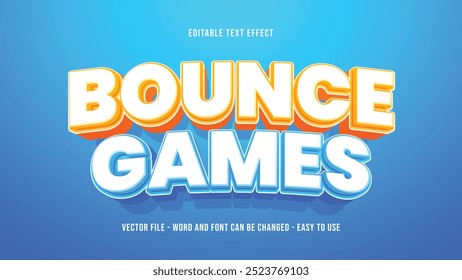 Games editable text effect, cartoon text style effect