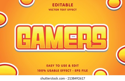 games editable text effect with modern and simple style, usable for logo or campaign title