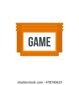 Games floppy disk icon in flat style isolated on white background. Play symbol vector illustration