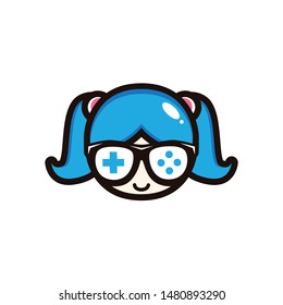 games girl vector design mascot