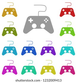 games icon in multi color. Simple glyph vector of Technology set for UI and UX, website or mobile application