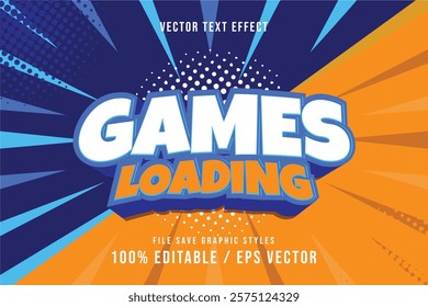 Games Loading text effects can be edited again, suitable poster.