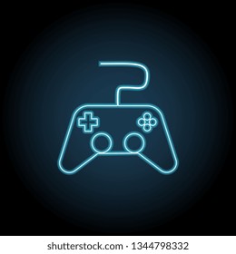 games neon glow icon. Simple thin line, outline vector of Technology icons for UI and UX, website or mobile application