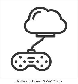 Games Outline Icon Vector Illustration
