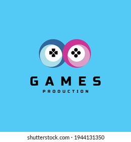 games stick controller logo icon vector template