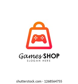 games store logo icon design template. game shop icon design