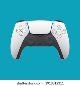 games and technology concept - joystick Vector illustration isolated on blue background