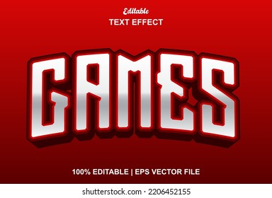 games text effects with 3d style and can be edited.