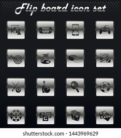 games vector flip mechanical icons for user interface design