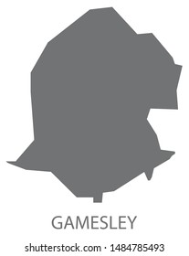 Gamesley grey ward map of High Peak district in East Midlands England UK