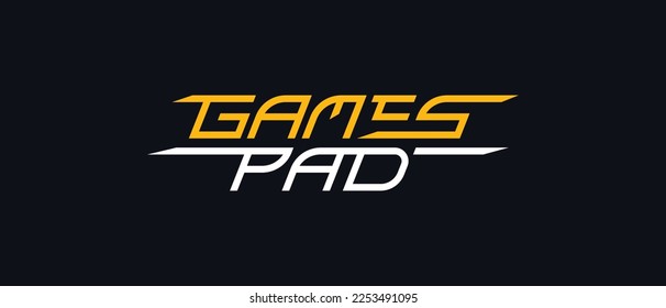 GamesPad cryptocurrency GMPD Token, Cryptocurrency logo on isolated background with text.