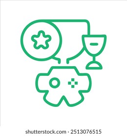 Gamification colorful in white background
