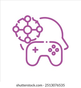 Gamification colorful in white background
