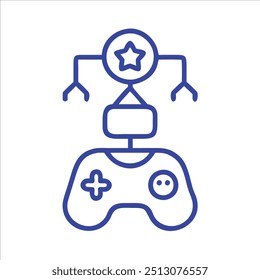 Gamification colorful in white background
