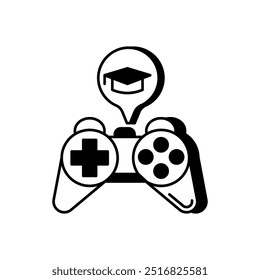 Icono de glifo de gamificación, Ilustración vectorial