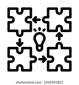 Gamification icon line style transparent