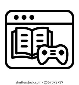 Gamification Icon Lineal Style Vector Illustration