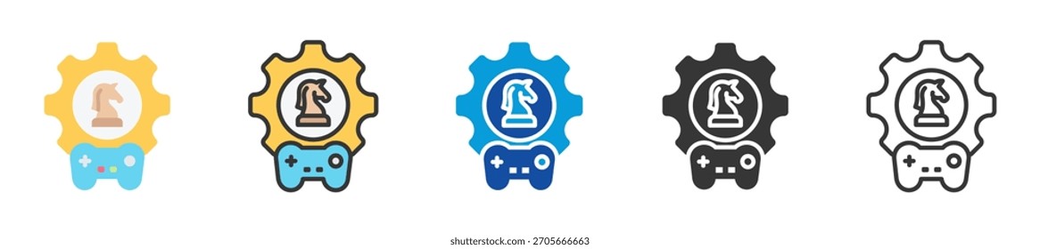 gamification icon set multi style various collection
