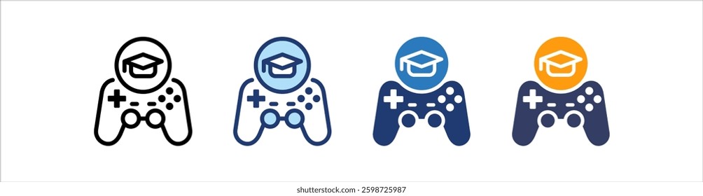 Gamification Icon Set Multiple Style Collection