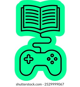 Icono de gamificación, símbolo, mejora, escuela