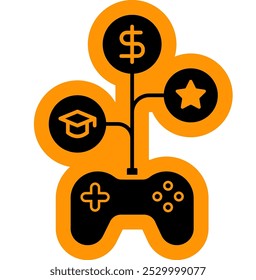 Gamification Icon, Symbol, improvement, school