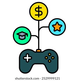 Gamification Icon, Symbol, improvement, school