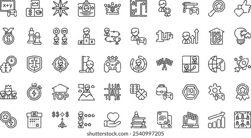 Gamification icons High-Quality Vector Icons Collection with Editable Stroke. Ideal for Professional and Creative Projects.