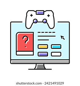 gamification online learning platform color icon vector. gamification online learning platform sign. isolated symbol illustration