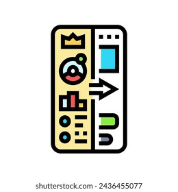 gamification ux ui design color icon vector. gamification ux ui design sign. isolated symbol illustration
