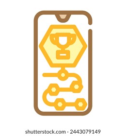 gamification ux ui design color icon vector. gamification ux ui design sign. isolated symbol illustration