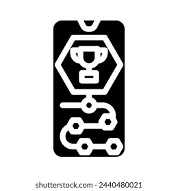 gamification ux ui design glyph icon vector. gamification ux ui design sign. isolated symbol illustration