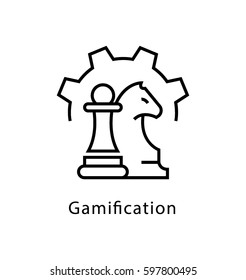 Gamification Vector Line Icon 