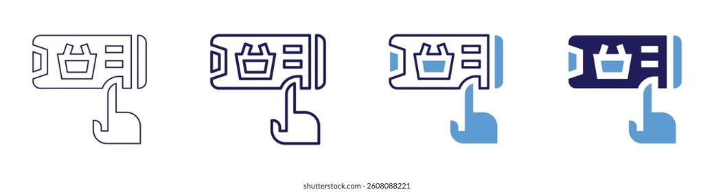 Gamified customer loyalty icon in 4 different styles. Thin Line, Line, Bold Line, Duotone. Duotone style. Editable stroke.